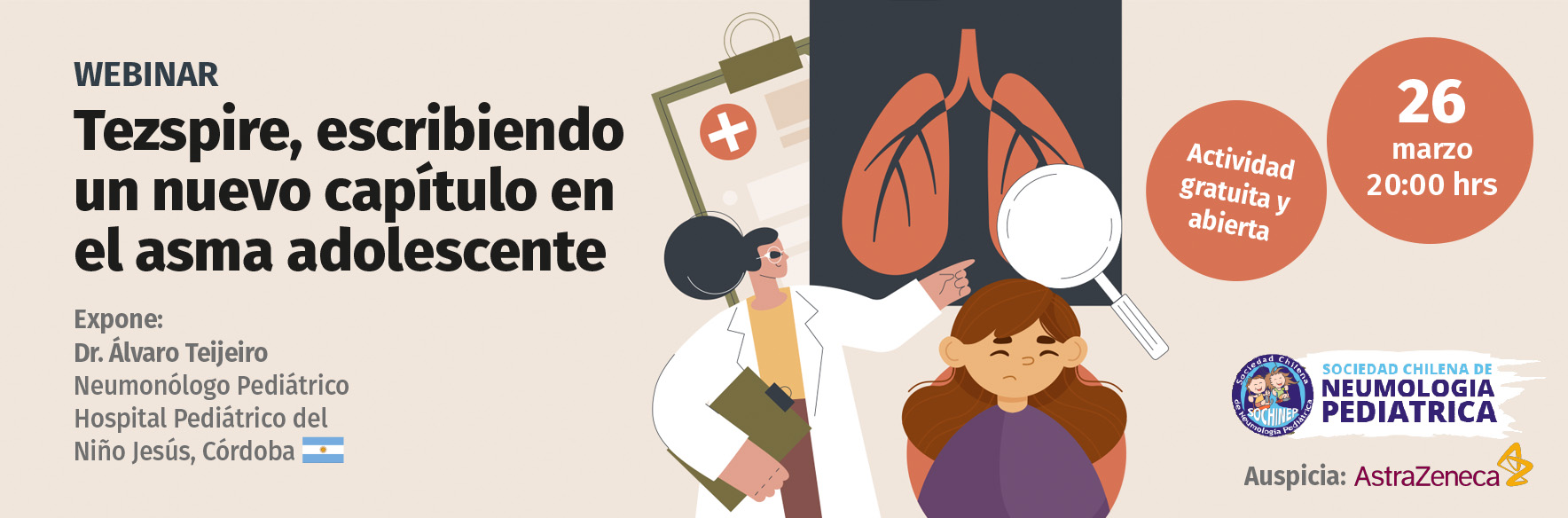 Webinar "Tezspire, escribiendo un nuevo capítulo en el asma adolescente"